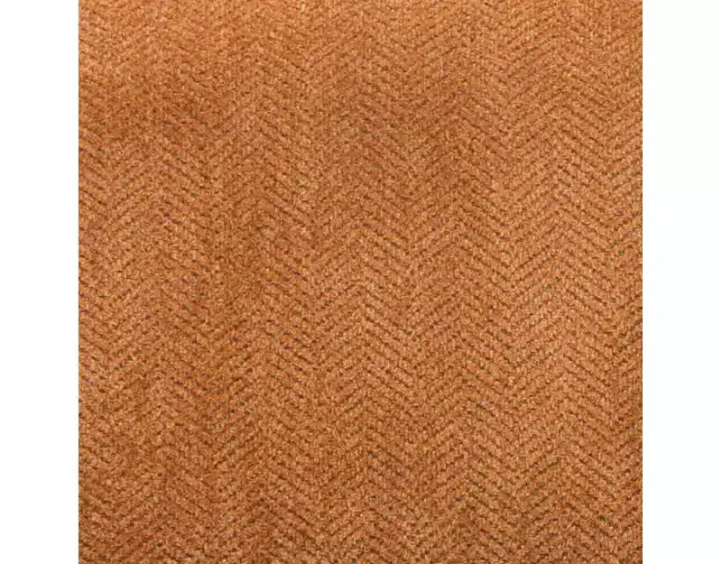 Fauteuil d'appoint contemporain sans accoudoirs en tissu chenille avec coussin lombaire assorti, orange