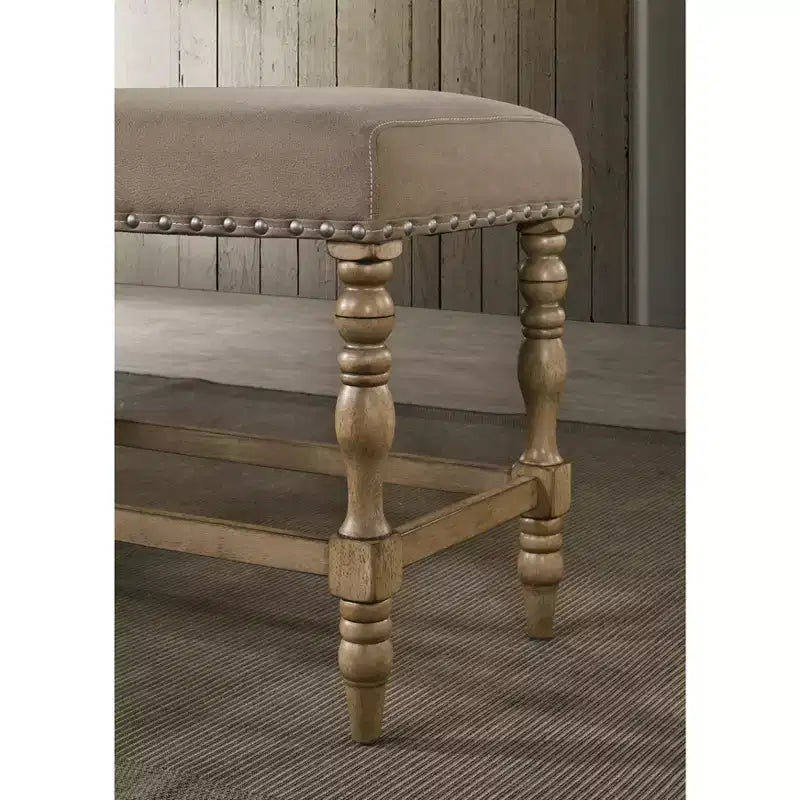 Banc de rangement capitonné avec garniture cloutée – Banc d'appoint pour entrée ou chambre à coucher