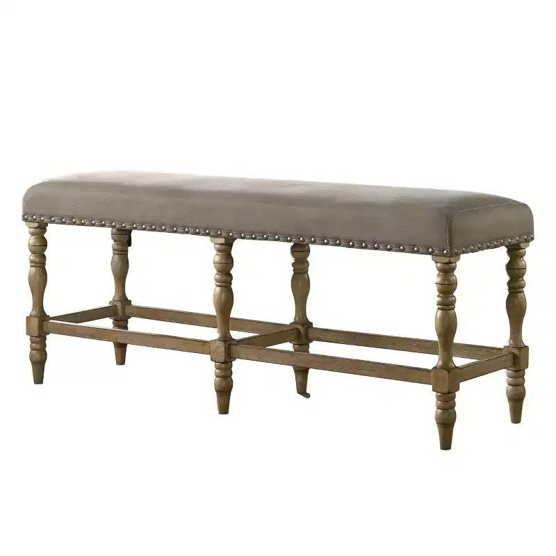 Banc de rangement capitonné avec garniture cloutée – Banc d'appoint pour entrée ou chambre à coucher