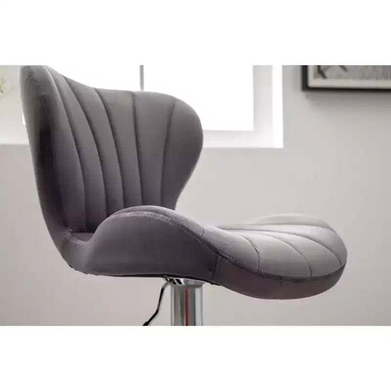 Tabourets de bar pivotants réglables gris, lot de 2