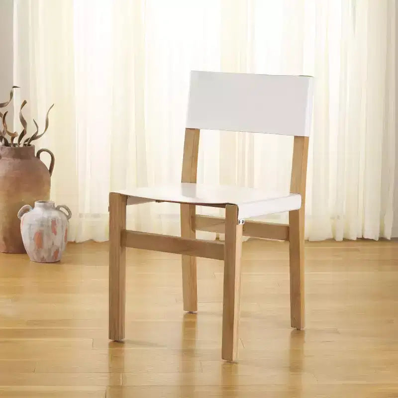 Chaise de salle à manger moderne capitonnée avec pieds en bois massif – DCH1210
