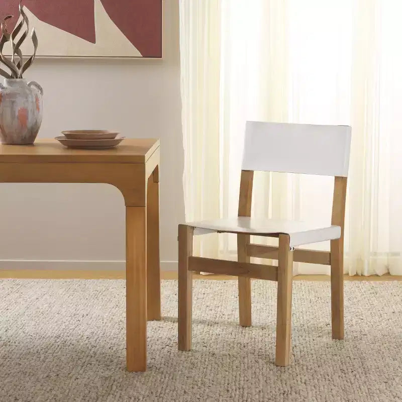 Chaise de salle à manger moderne capitonnée avec pieds en bois massif – DCH1210