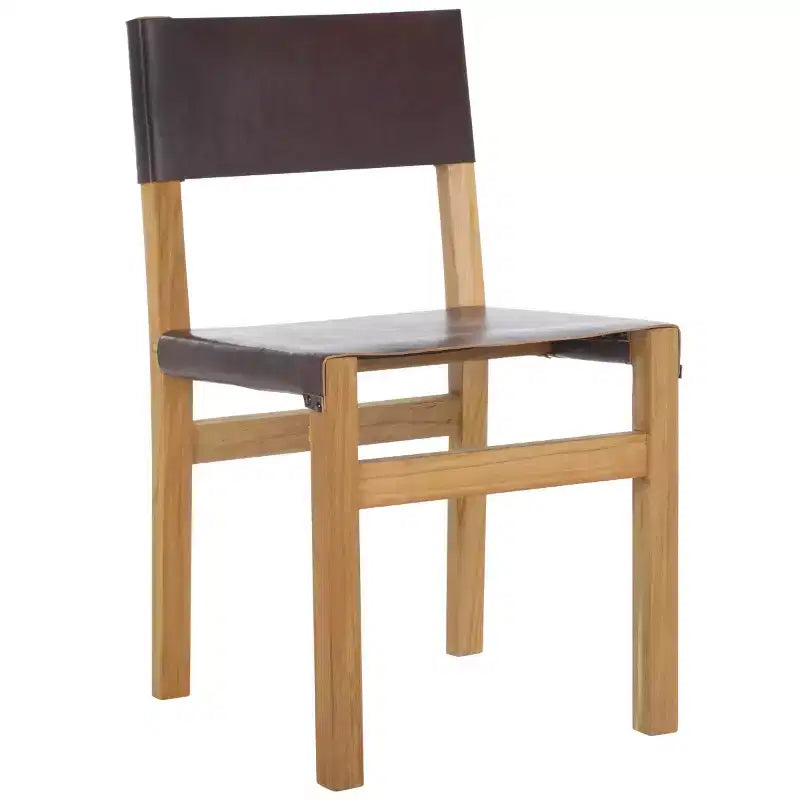 Chaise de salle à manger moderne capitonnée avec pieds en bois massif – DCH1210