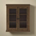 Teamson Home Donovan Removable Two-Door Wall Cabinet with Adjustable Shelves, Walnut
