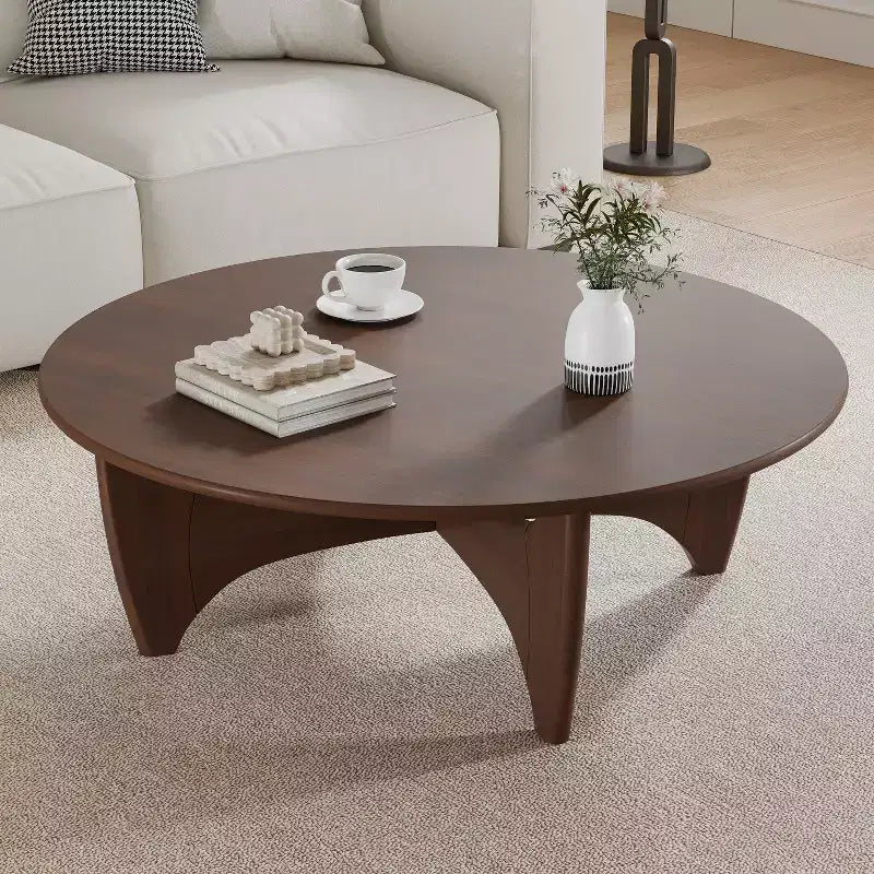 Table basse en bois massif avec finition grain naturel – Table basse de salon moderne
