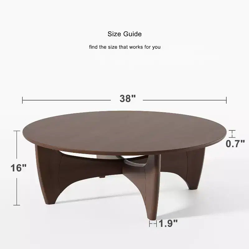 Table basse en bois massif avec finition grain naturel – Table basse de salon moderne