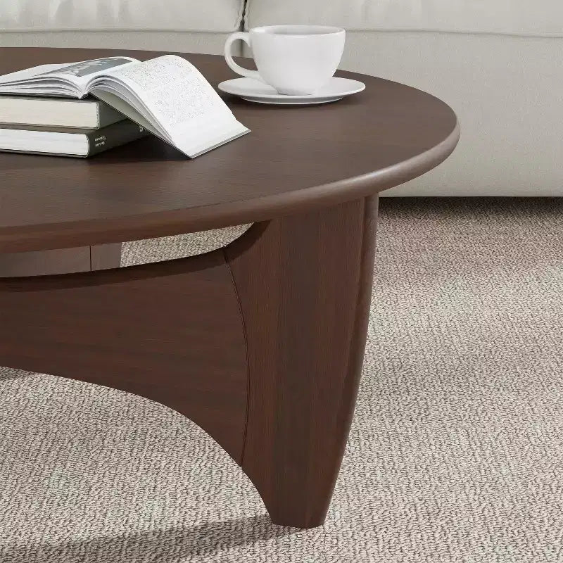 Table basse en bois massif avec finition grain naturel – Table basse de salon moderne