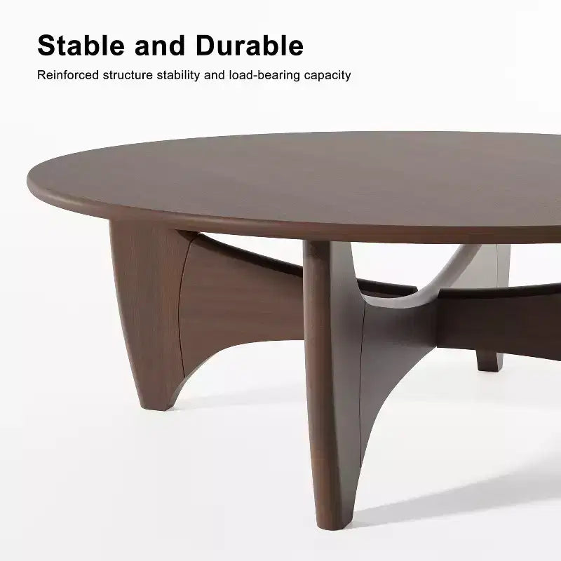 Table basse en bois massif avec finition grain naturel – Table basse de salon moderne