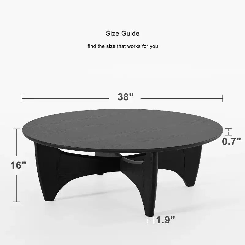 Table basse en bois massif avec finition grain naturel – Table basse de salon moderne