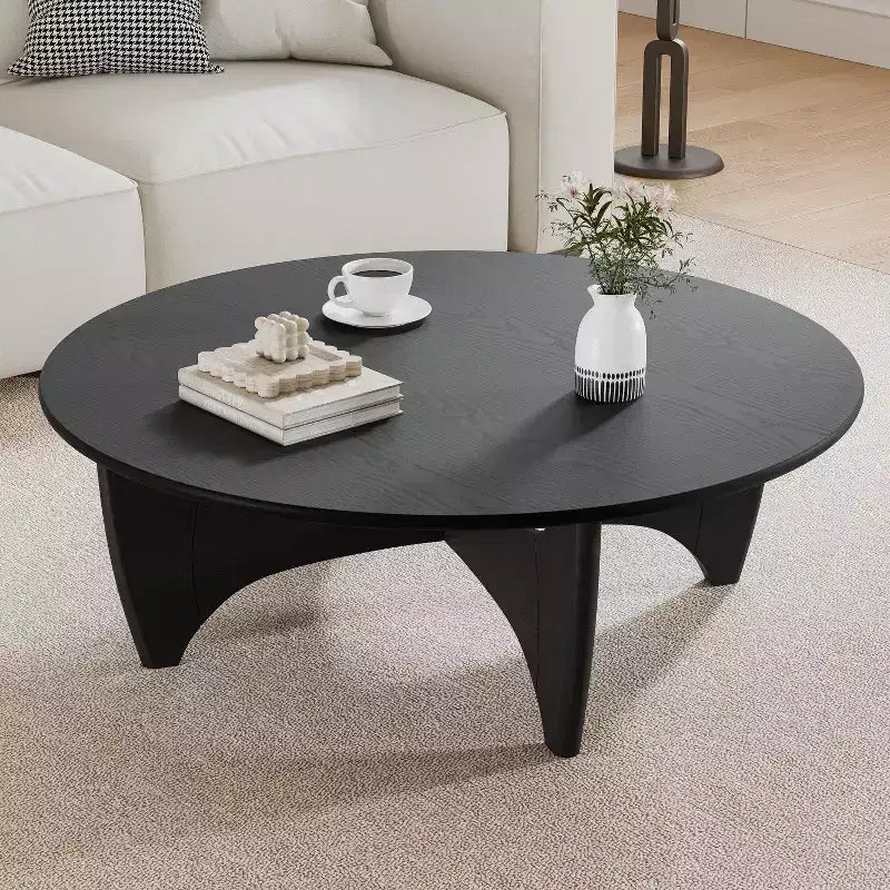 Table basse en bois massif avec finition grain naturel – Table basse de salon moderne