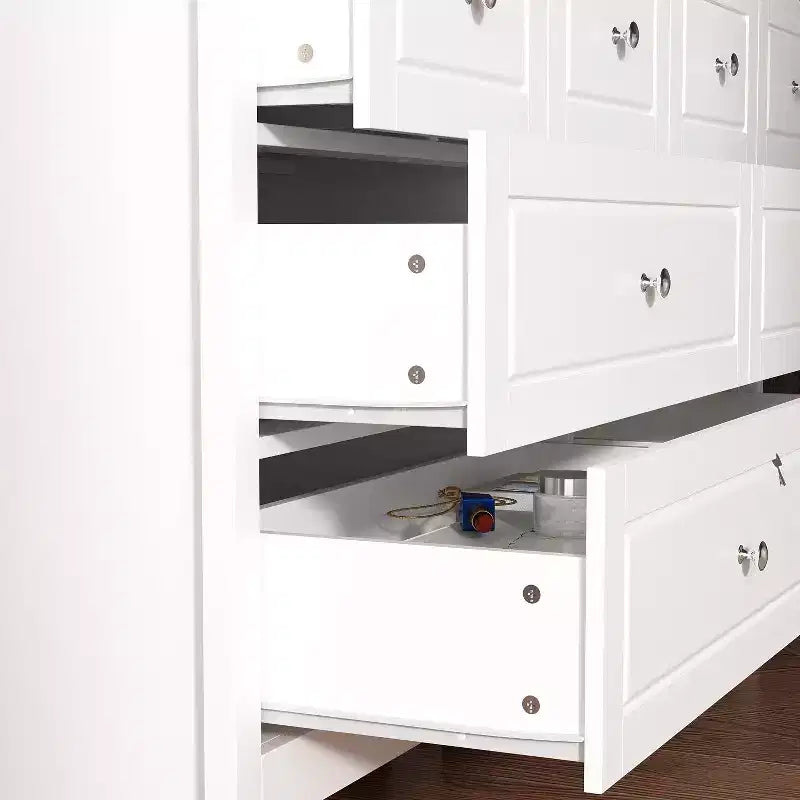 Commode de chambre à 8 tiroirs - Blanc