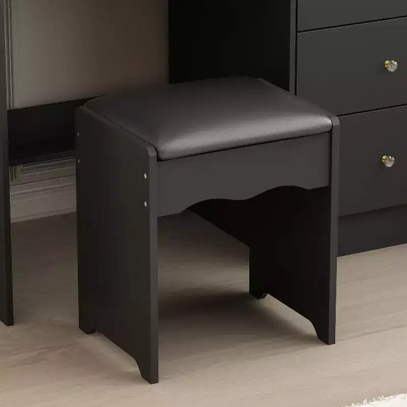 Coiffeuse miroir de 99,06 cm avec tabouret et tiroirs de rangement