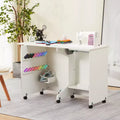 Erommy folding Table with Storage Shelf