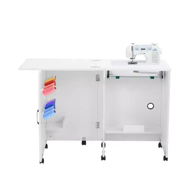 Table à manger pliante avec étagère de rangement – Table portable peu encombrante pour la maison et le bureau