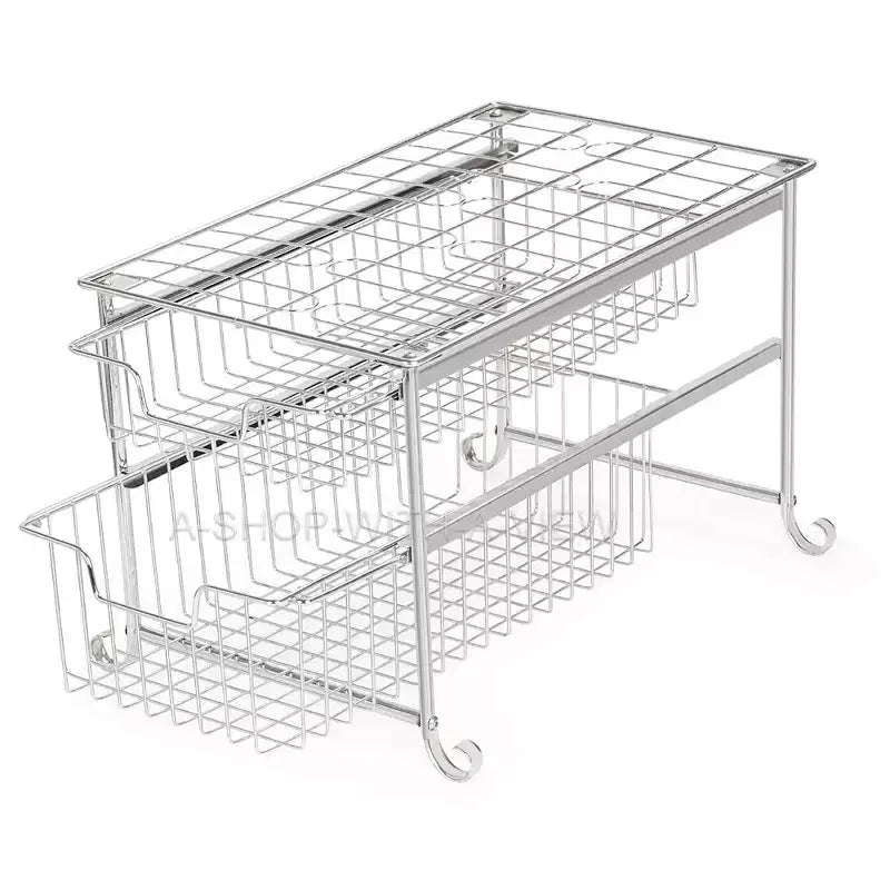 Oumilen Double Layer Drawer Storage Rack