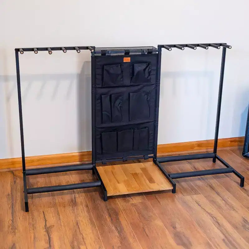 Rack à guitares 10 places noir – Support de sol autoportant pour guitares acoustiques et électriques
