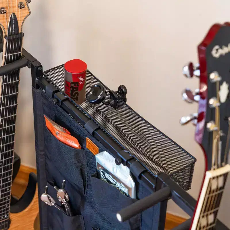 Rack à guitares 10 places noir – Support de sol autoportant pour guitares acoustiques et électriques
