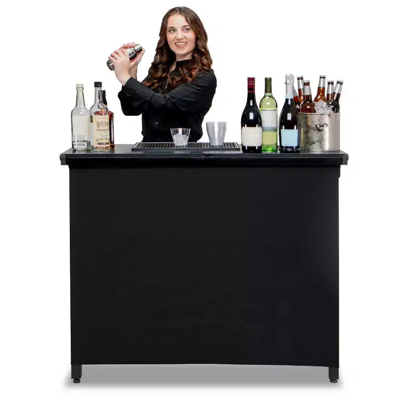 GoPong GoBar PRO Commercial Grade Portable Pop Up Bar Table - Indoor and Outdoor Events