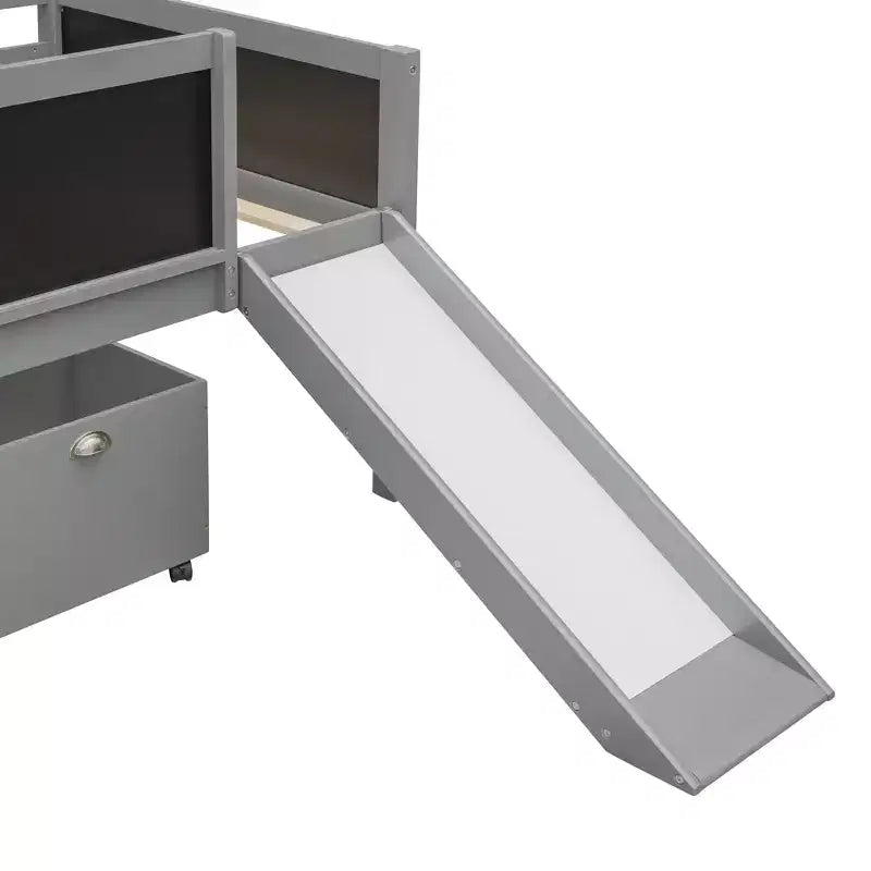 78.5Lx79.2'W Lit Mezzanine pour Lit Simple Design Moderne en Bois avec Deux Rangement