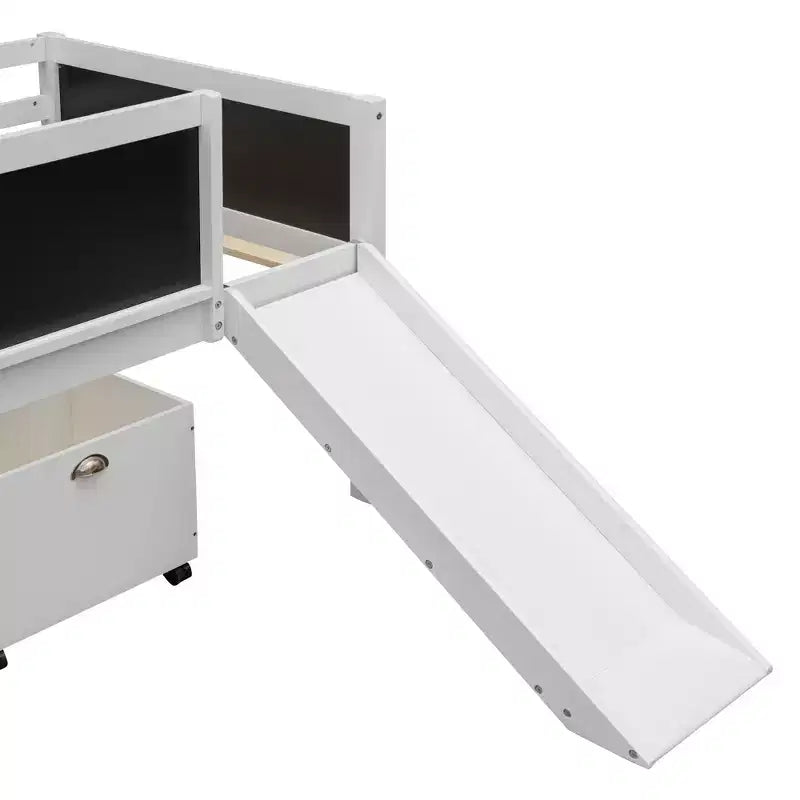 78.5Lx79.2'W Lit Mezzanine pour Lit Simple Design Moderne en Bois avec Deux Rangement