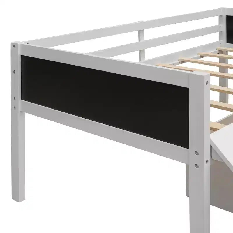 78.5Lx79.2'W Lit Mezzanine pour Lit Simple Design Moderne en Bois avec Deux Rangement