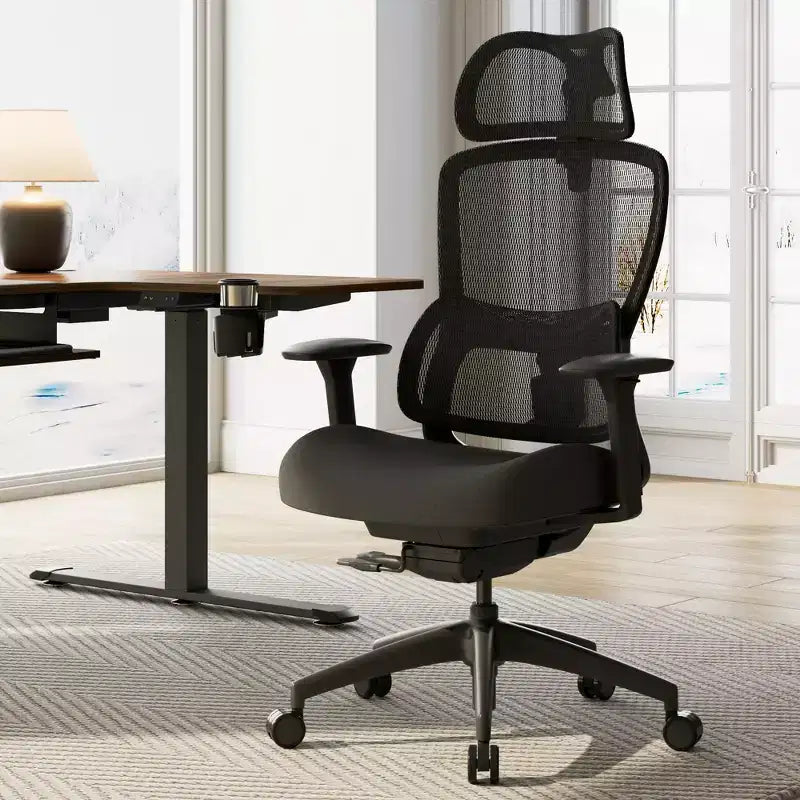 Lark, Adjustable Lumbar Office Chair,Black