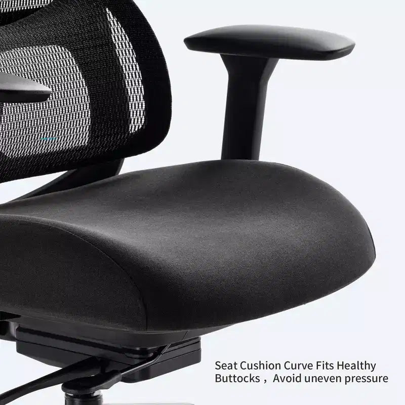 Chaise de bureau lombaire réglable avec support ergonomique et accoudoirs relevables