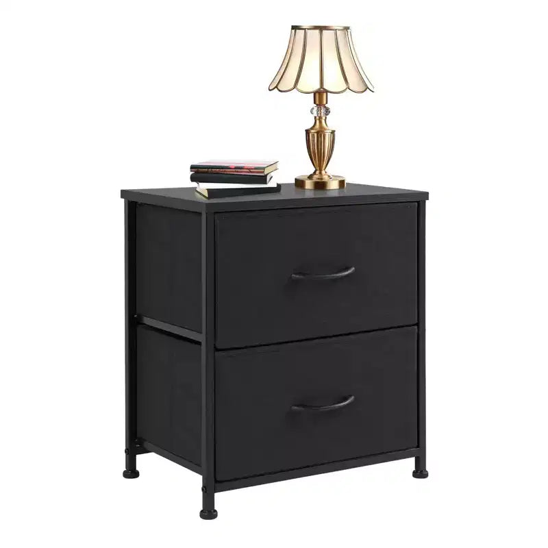 Commode de rangement à 7 tiroirs avec cadre en métal et plateau en bois – Organiseur de chambre