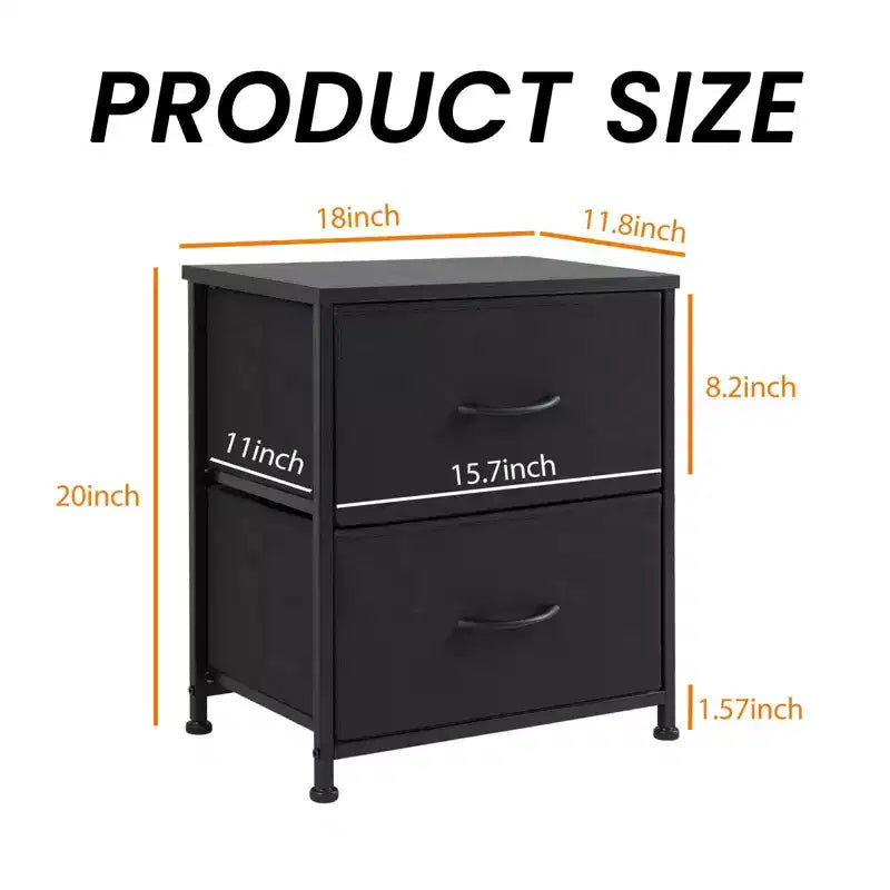 Commode de rangement à 7 tiroirs avec cadre en métal et plateau en bois – Organiseur de chambre