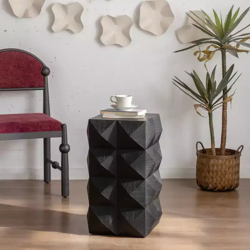 Table de chevet/bout de canapé de 12 po avec étagère de rangement – Table d'appoint polyvalente