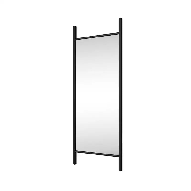 Miroir rectangulaire psyché en bois avec bordure noire 160x60x2cm