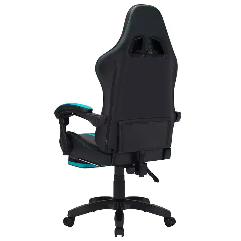 Chaise de bureau ergonomique avec repose-pieds, soutien lombaire réglable et dossier inclinable