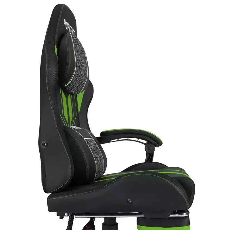 Chaise de bureau ergonomique avec repose-pieds, soutien lombaire réglable et dossier inclinable