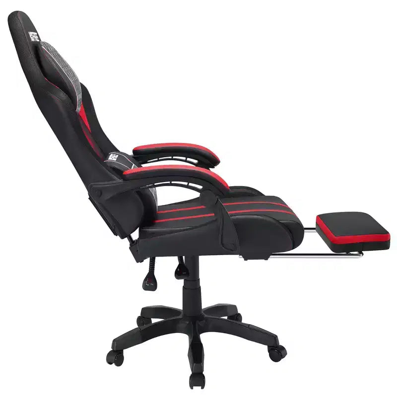 Chaise de bureau ergonomique avec repose-pieds, soutien lombaire réglable et dossier inclinable