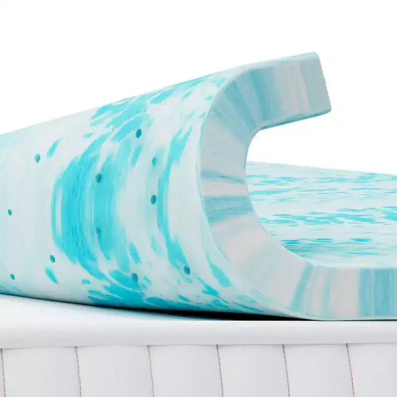 3 pouces Grand lit Découvrez un confort optimal avec notre matelas souple bleu en mousse à mémoire de forme