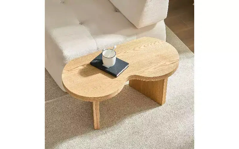 Table Basse, Table Centrale Moderne de 36mm d'Épaisseur pour Salon Chambre à Coucher, Table d'Appoint Papillon en MDF
