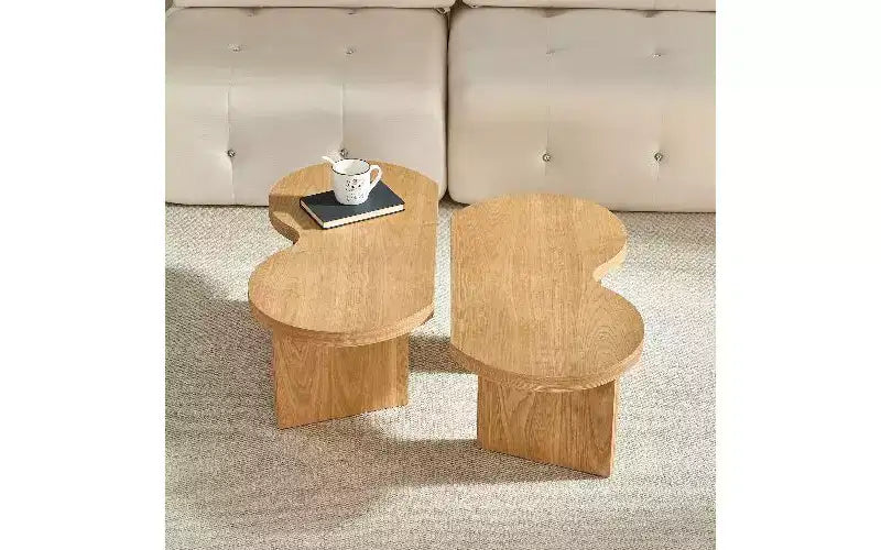 Table Basse, Table Centrale Moderne de 36mm d'Épaisseur pour Salon Chambre à Coucher, Table d'Appoint Papillon en MDF