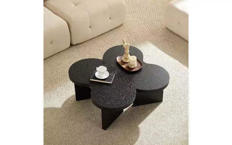 Table Basse, Table Centrale Moderne de 36mm d'Épaisseur pour Salon Chambre à Coucher, Table d'Appoint Papillon en MDF