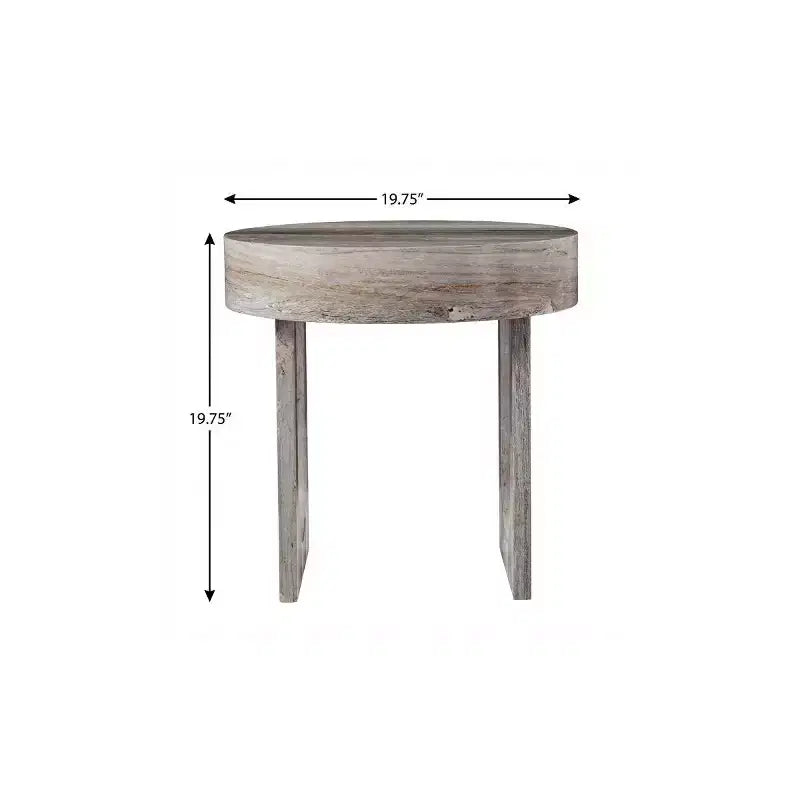 20 Brown Manufactured Wood Round End Table
