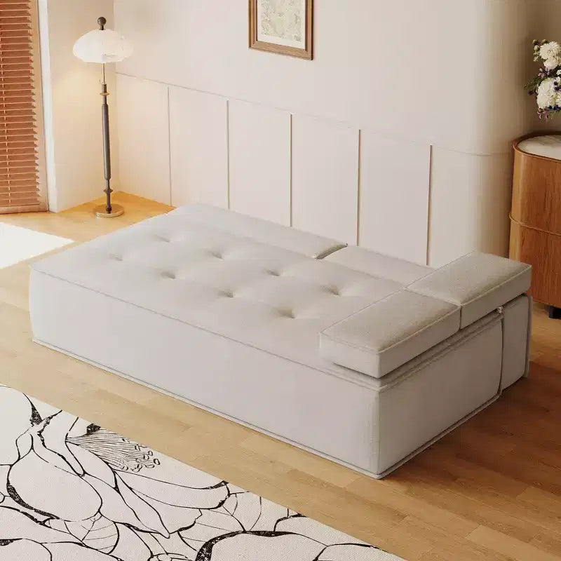 Canapé-lit multifonctionnel en tissu de 199 cm, canapé convertible avec coussin en mousse de soutien pour appartement et studio
