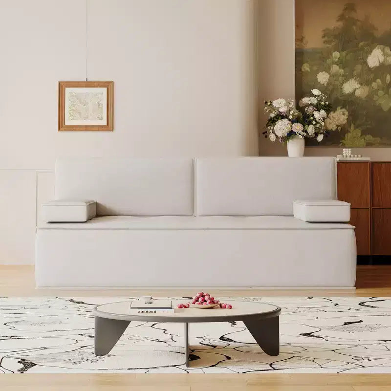 Canapé-lit multifonctionnel en tissu de 199 cm, canapé convertible avec coussin en mousse de soutien pour appartement et studio