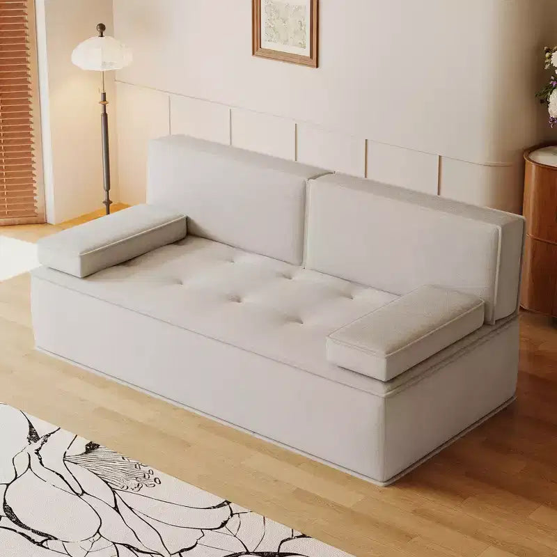 Canapé-lit multifonctionnel en tissu de 199 cm, canapé convertible avec coussin en mousse de soutien pour appartement et studio