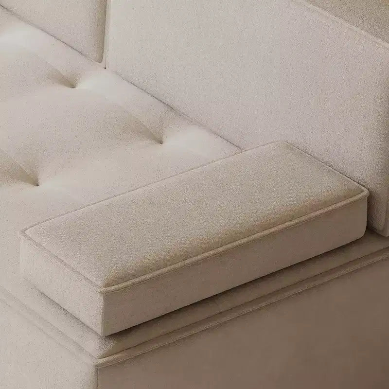 Canapé-lit multifonctionnel en tissu de 199 cm, canapé convertible avec coussin en mousse de soutien pour appartement et studio