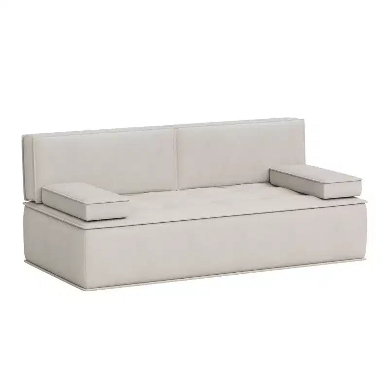 Canapé-lit multifonctionnel en tissu de 199 cm, canapé convertible avec coussin en mousse de soutien pour appartement et studio