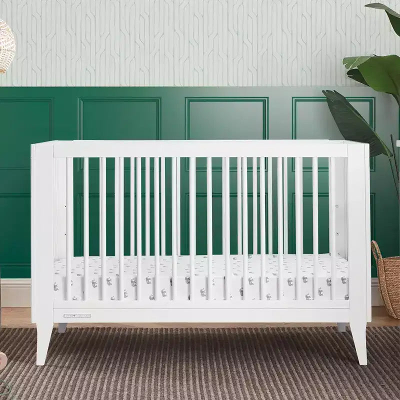 Lit bébé convertible 4-en-1 avec conversion en lit de tout-petit – Hauteur de matelas réglable