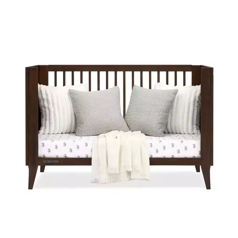 Lit bébé convertible 4-en-1 avec conversion en lit de tout-petit – Hauteur de matelas réglable