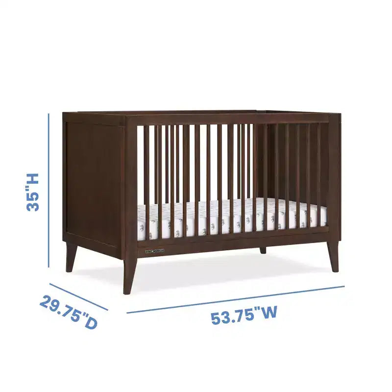 Lit bébé convertible 4-en-1 avec conversion en lit de tout-petit – Hauteur de matelas réglable