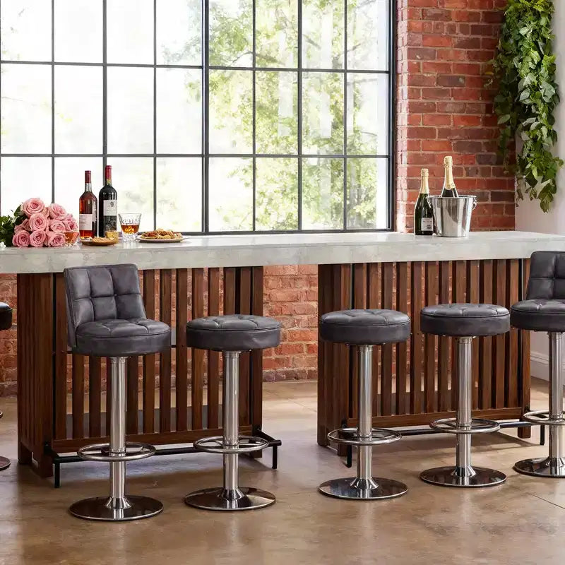 Table de bar de maison 63, table de bistrot à 2 niveaux avec repose-pieds, meuble de bar à café moderne pour cuisine, bistro, salle à manger et salon