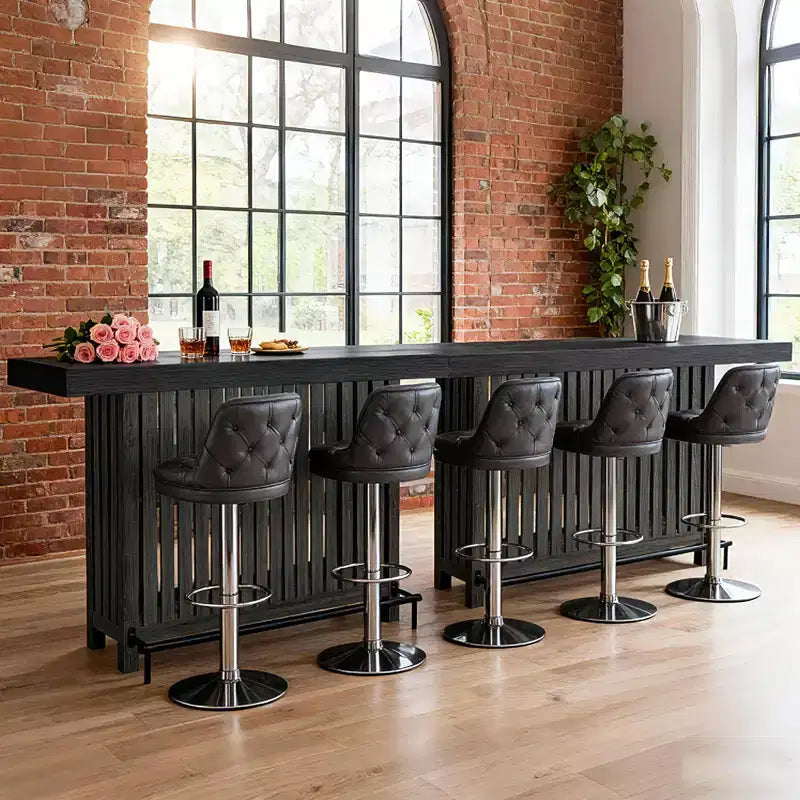 Table de bar de maison 63, table de bistrot à 2 niveaux avec repose-pieds, meuble de bar à café moderne pour cuisine, bistro, salle à manger et salon