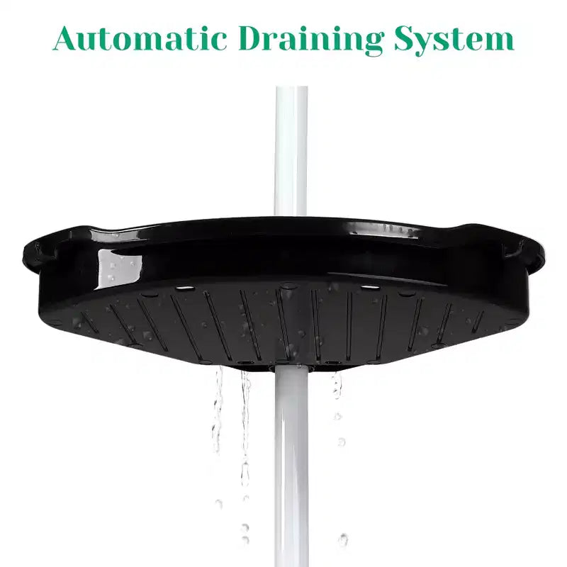 Étagère d'angle de salle de bain, étagère réglable à quatre niveaux, support de douche antirouille, support de baignoire autoportant, avec